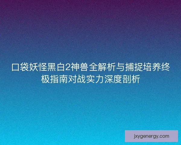 口袋妖怪黑白2神兽全解析与捕捉培养终极指南对战实力深度剖析